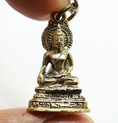Lord Buddha Enlighten Win All Obstacles Siam Necklace Thai Real Amulet Nice Gift • $56.94