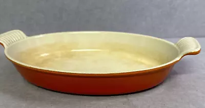 Le Creuset Orange Oval Cast Iron Serving Dish 28 Cm T3418 • £10