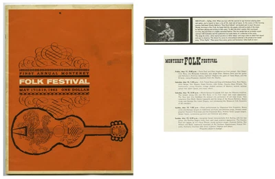 $1975 • Buy Original 1963 BOB DYLAN JANIS JOPLIN CONCERT PROGRAM ~ Super Early And RARE ~
