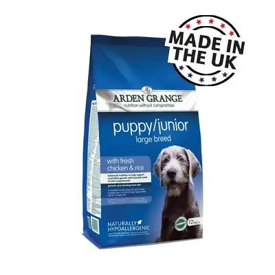 £58.83 • Buy Arden Grange Chicken Puppy/Junior Large Breed Dog Food - 12kg