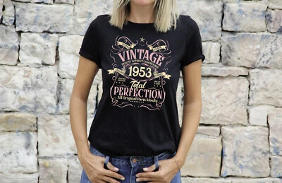 Womens 70th Birthday T-Shirt Gifts For Mother T Shirt 70 Years Old Vintage 1953 • £12.99