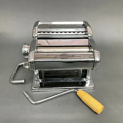 Atlas OMC Marcato Model 150 Pasta Machine Chrome Stainless Steel Made In Italy  • $39.99