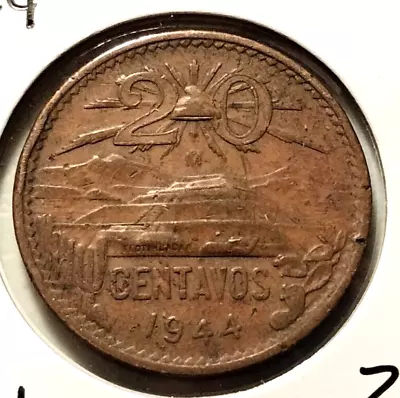 1944  Mexico 20 Centavos Coin-  Km#439 - Combined Shipping - (INV#5916) • $1.95