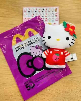 Mcdonald'S Happy Set Hello Kitty 50Th Anniversary Strawberry Flower From Japan F • $42.45