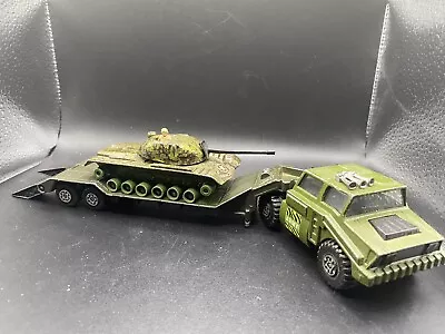 Matchbox Battle Kings Tank Transporter K-106 Vintage 1974 & Tank • $99