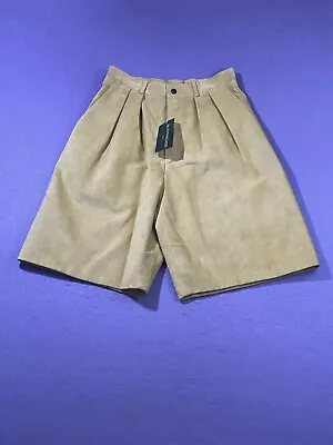 Bushwacker Suede Leather Shorts Womens Size 10 Mustard Yellow NWOT • $24.99