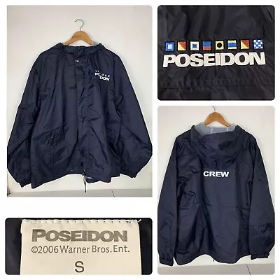 Warner Bros 2006 Poseidon Movie Crew Windbreaker Jacket  Navy Blue Size S • $44.99