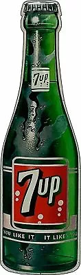 Seven Up 7 Up Soda Pop Bottle 20  Heavy Duty Usa Made Metal Advertising Sign • $82.50