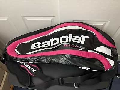 Babolat Team Tennis Racket Backpack Style Bag Large Pink Black SEE CONDITION • $34.99