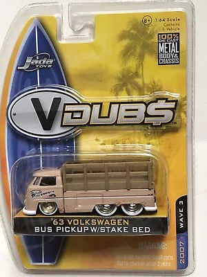 Jada Vdubs 1963 Volkswagen Vw Bus Pickup Truck W/stake Bed 1:64 W3   @65 • $12.95