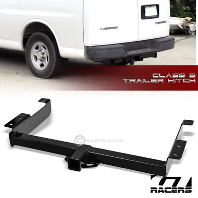 For 1996-2021 Chevy Express Class 3 Black Trailer Hitch Receiver Bumper Tow 2  • $152