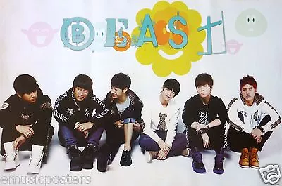 B2ST  GROUP SITTING ON FLOOR  POSTER - K-Pop Music Korean Boy Band • $17.31