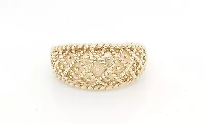 14k Yellow Gold Vintage Women's Milgrain Design Ring • $375