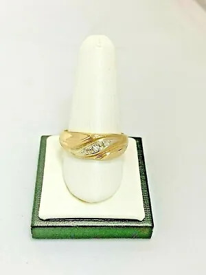 Estate Artcarved 14k Yellow Gold Mens Diamond Ring • $399