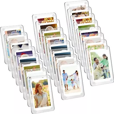 24 Pack Acrylic Magnetic Photo Frame Double Sided Clear Fridge Picture Frame • $58.79