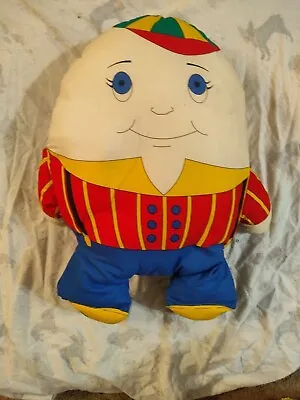 Vintage Humpty Dumpty Pillow Stuffed Plush Handmade Doll With Wall Pillow • $40