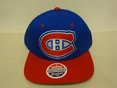Vintage NHL Montreal Canadiens LOGO Snapback Cap Hat 90s Zephyr NEW NWOT • $19.99