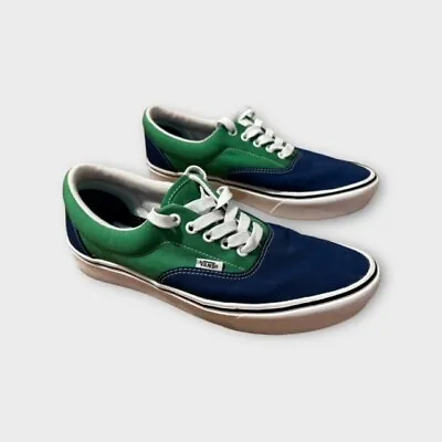 Vans Comfycush Casual Blue Green Lace Up Skate Unisex Shoes Size 8.5 Men 10 W • $39