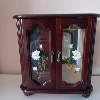 £14.99 • Buy Wooden Musical Jewellery Box Wardrobe & Drawers