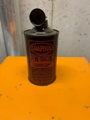 Vintage Graphol Penetrating Lubricant Metal 16 Oz Oil Can • $10