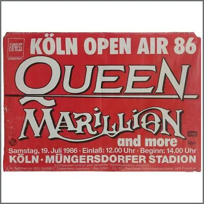 Queen & Marillion Koln 1986 German Magic Tour Poster (Germany) • £280