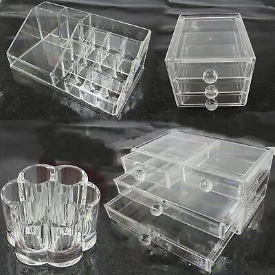 Acrylic Jewellery Organiser - Deluxe Ice Box Makeup Holder Drawers • £4.99