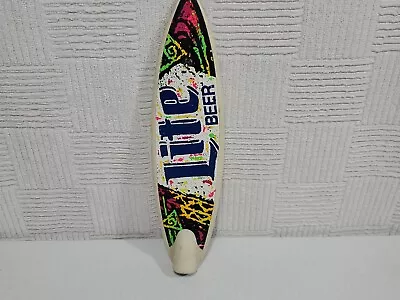 MILLER LITE SURFBOARD VINTAGE BEER TAP HANDLE 10” Rare Bar Man Cave Neon • $97.50