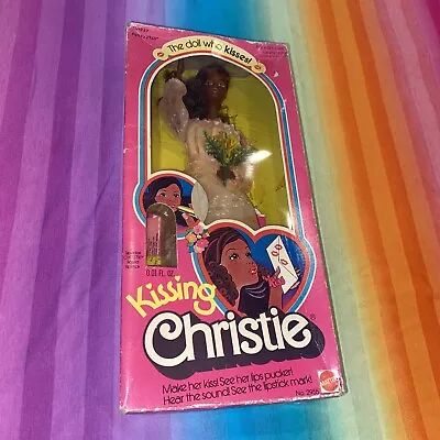 1978 Vintage Mattel----Kissing Christie Barbie Doll----African American  *NIB* • $300