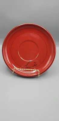 Mamma Ro Classic Red Saucer Plate Crafted In Italy Glazed Terra Cotta Signed • $12
