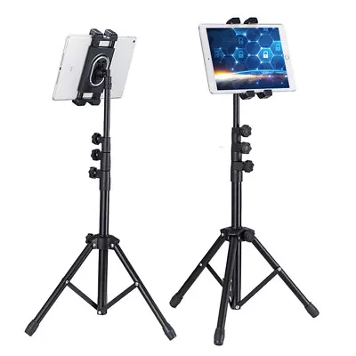 Portable Tripod Floor Tablet Stand Holder Carrying For IPad 4.7-12.9 Inch Height • $32.95