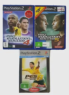 $26.99 • Buy PRO EVOLUTION SOCCER 4, 5, 6 BUNDLE, PS2 Playstation 2, PAL, VGC