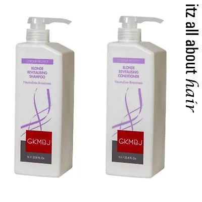 GKMBJ Blonde Revitalising Shampoo & Conditioner 1lt Each Neutralises Brassiness • $80