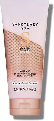 Sanctuary Spa Lily And Rose Body Lotion Wet Skin Moisture Miracle In-Shower Bo • £13.32