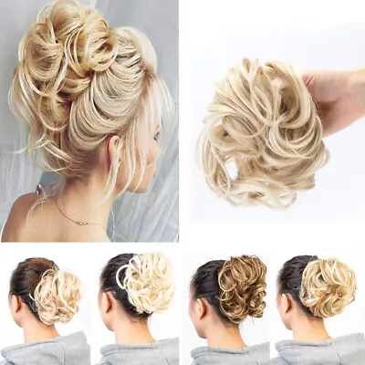 £6.89 • Buy Large Curly Messy Bun Scrunchie Hair Piece Thick Hair Updo Cover Extension UK