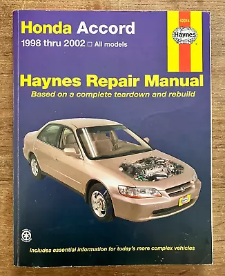 Honda Accord 1998 Thru 2002 Haynes Repair Manual 42014 • $18.99
