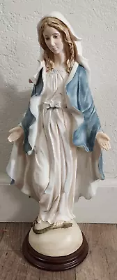 Miraculous Virgin Mary Statue Sculpture By A Santini E Furiesi - Made In Italy • $299.94