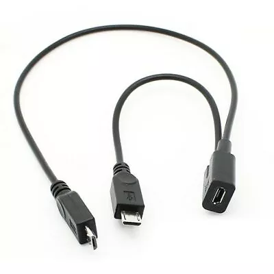 USA Micro USB Female To 2 Micro USB Splitter Charge Cable For I9500 N7100 I9300 • $8.48