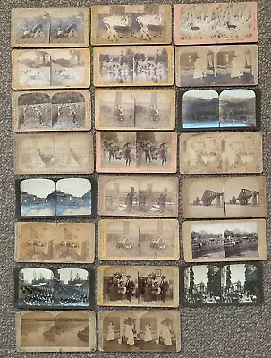 £10 • Buy Vintage Stereoscope Stereo Viewer Cards - 23 Cards Of Various Scenes, Ladies Etc