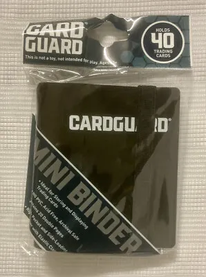 Cardguard Card Guard Mini Binder With Strap- BLACK Holds 40 Cards Small ! NEW ! • $7.47