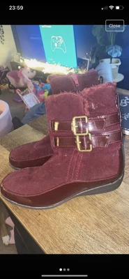 £0.99 • Buy Pavers Size 4 Burgundy Boots