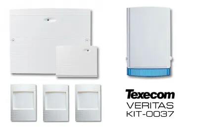 £186.95 • Buy Veritas Alarm Kit By Texecom KIT37 With Panel, PIR's And Bellbox For Home