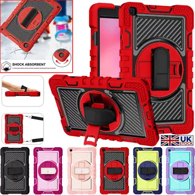 For Samsung Galaxy Tab A A7 A8 S6 S7 S8+ Heavy Duty Stand Case Hard Cover Strap • £7.79