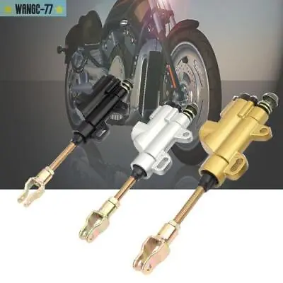 Motorcycle Silver Metal Master Cylinder Foot Rear Brake Pump Motor Accessory • $20.14