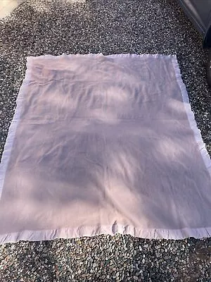 Vtg NORTH STAR WOOLEN MILLS 100% Wool Satin Edged Blanket USA 80x93 Dusty Pink • $60