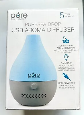 Purespa Drop USB Aroma Diffuser / All - Natural  Rainbow Mood Light Brand New • $9.99