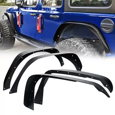 Xprite Front Rear Fender Flares Textured Steel For 2018-2023 Jeep Wrangler JL • $296.72