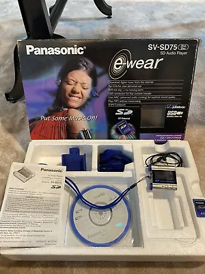 Panasonic SV-SD75 E-wear MP3 Player Vintage SD Card AUDIO PLAYER • $167.57