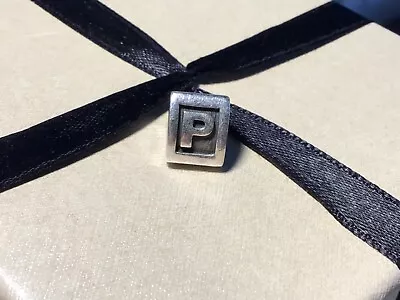 Rare Genuine Pandora Alphabet Letter P Initial Barrel Charm 790323P S925 ALE • £12.75