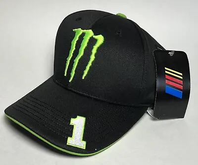 NWT Kurt Busch Monster Energy Hat - #1 Nascar Ganassi Racing Checkered Flag • $26