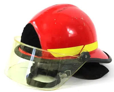 Bullard FX Fire Helmet From Military Airbase With Face Shield Red Yellow • $174.95